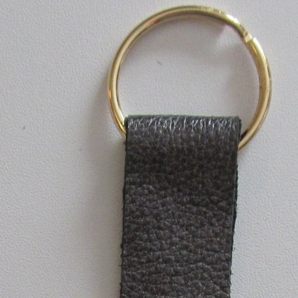 Leather Keychain with Star Accent - Picture 1 of 4